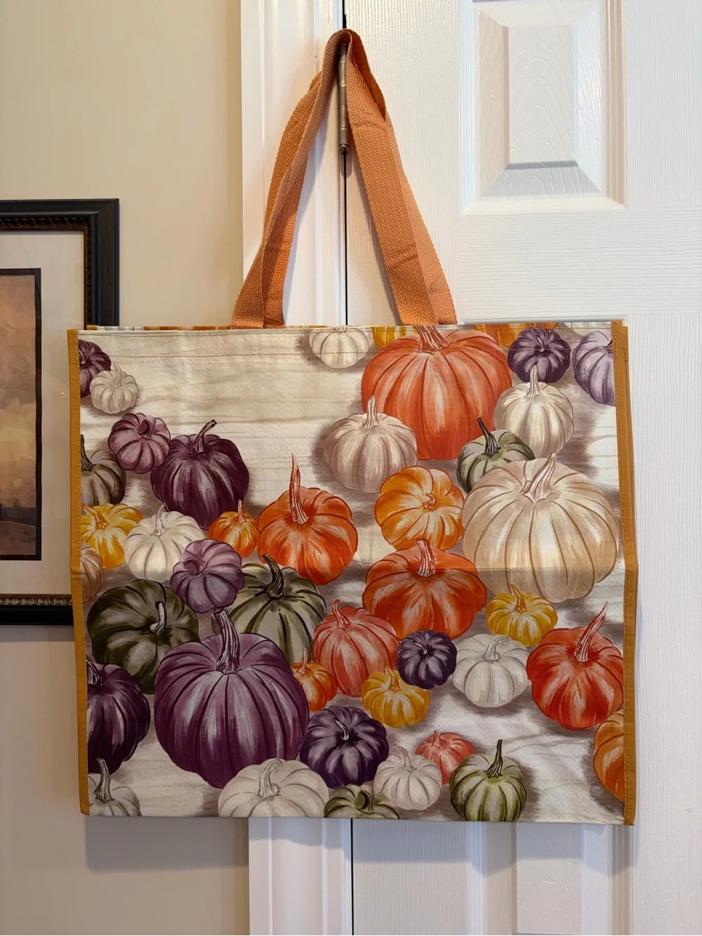 Marshalls/ TJ Maxx Pumpkin Print Reusable Tote Bag 🎃🛍️